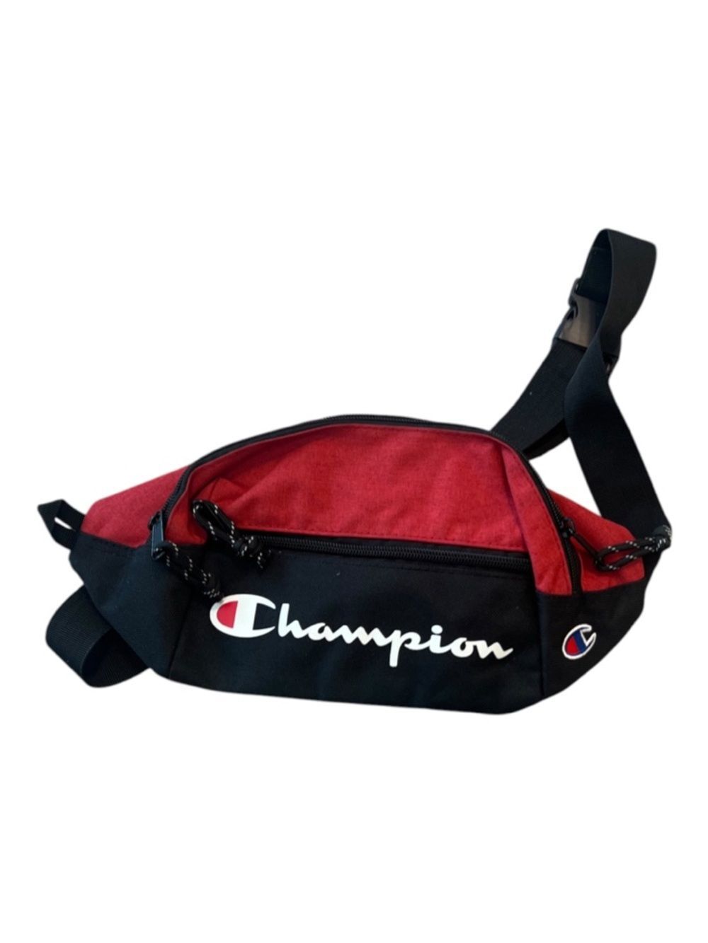 Champion Red and Black Men's Belt Bag with Logo
